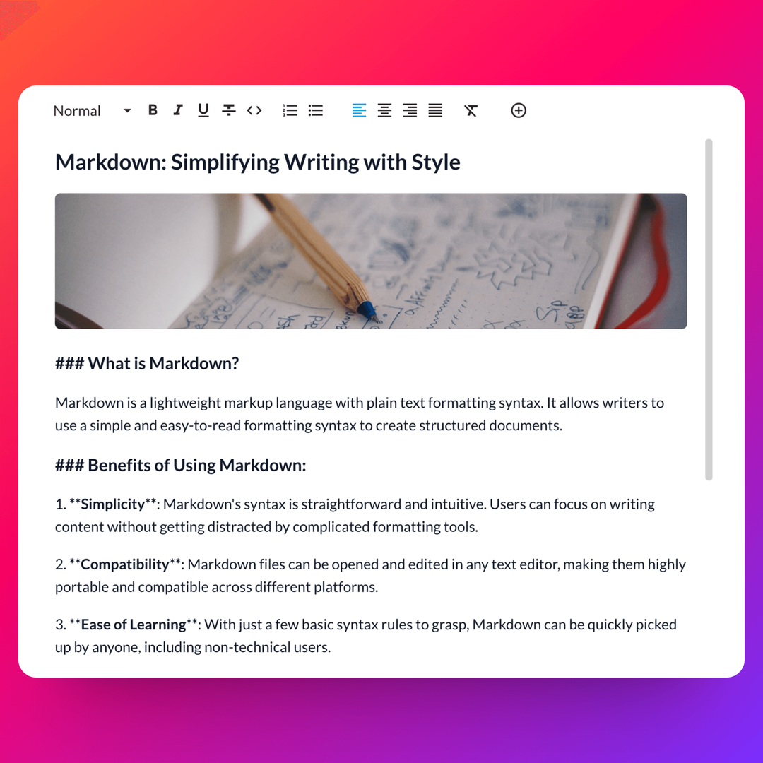 Screenshot markdown