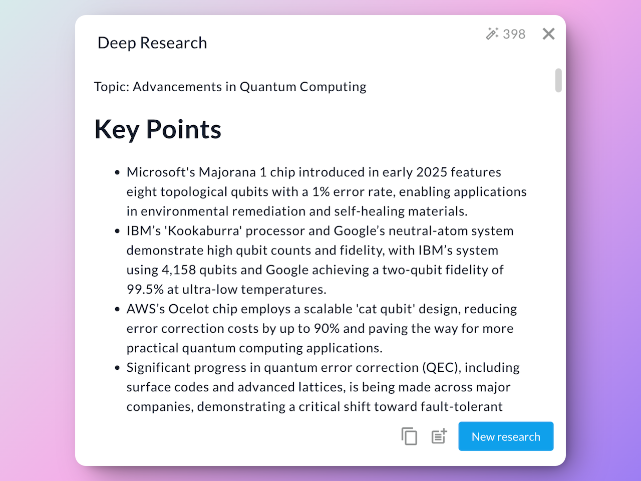 deep research
