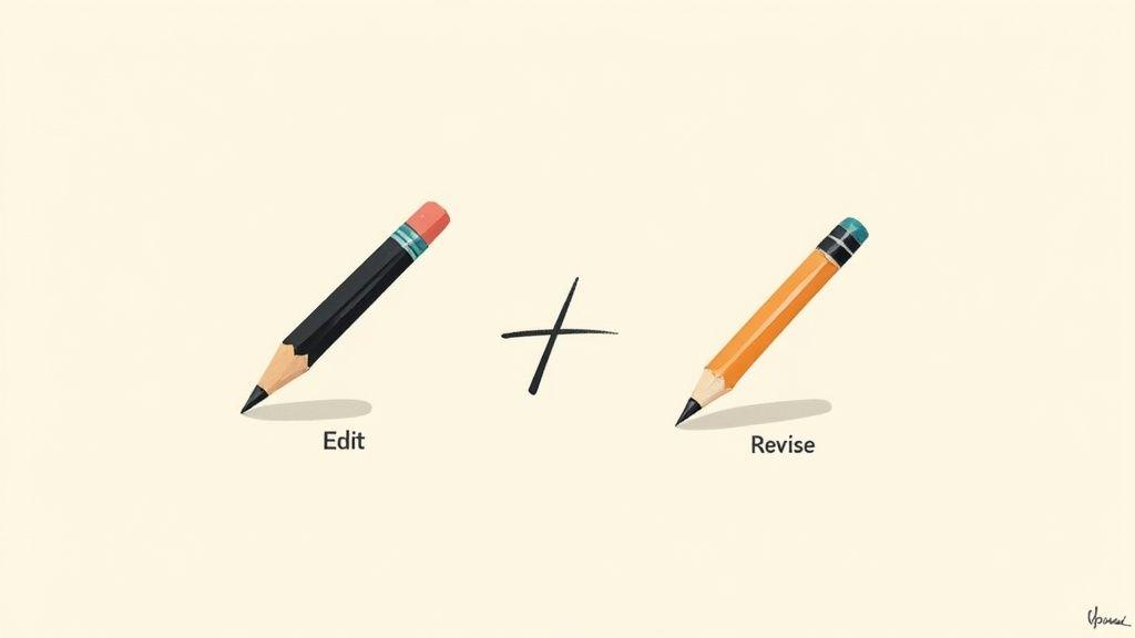difference between editing and revising